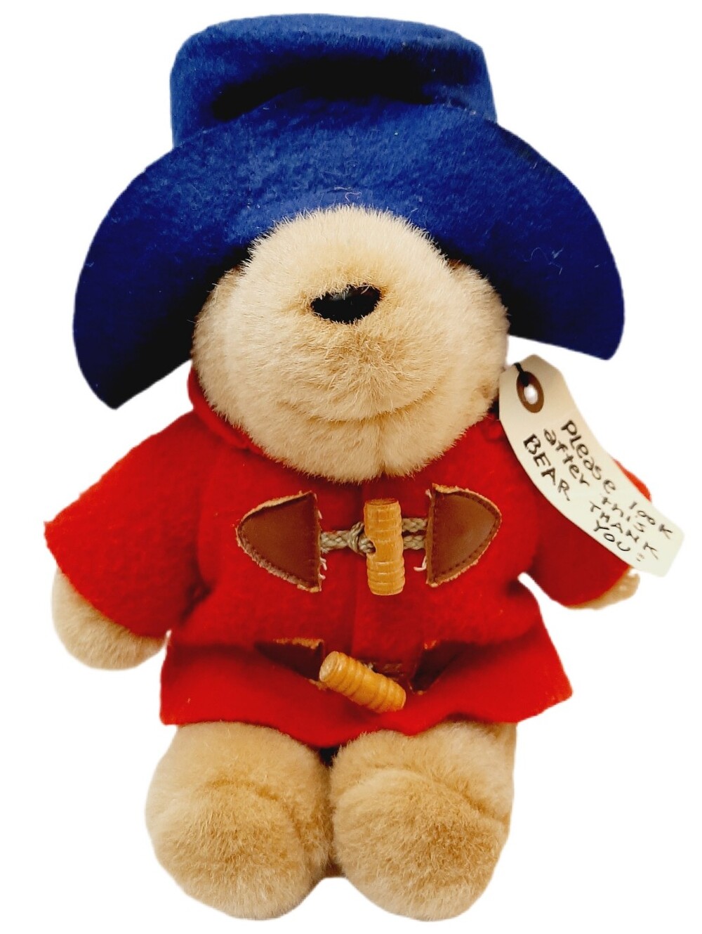 🍒 Vintage 1990s Eden Paddington Bear Plush Toy 7.5" Sitting Soft Kids Stuffy